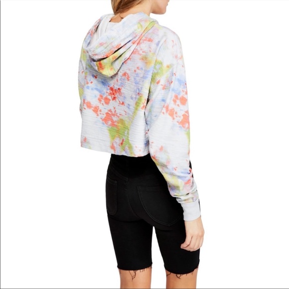 Free People Thinkin About You Tie Dye Hoodie~XS on tag, more like oversized med - Picture 2 of 12